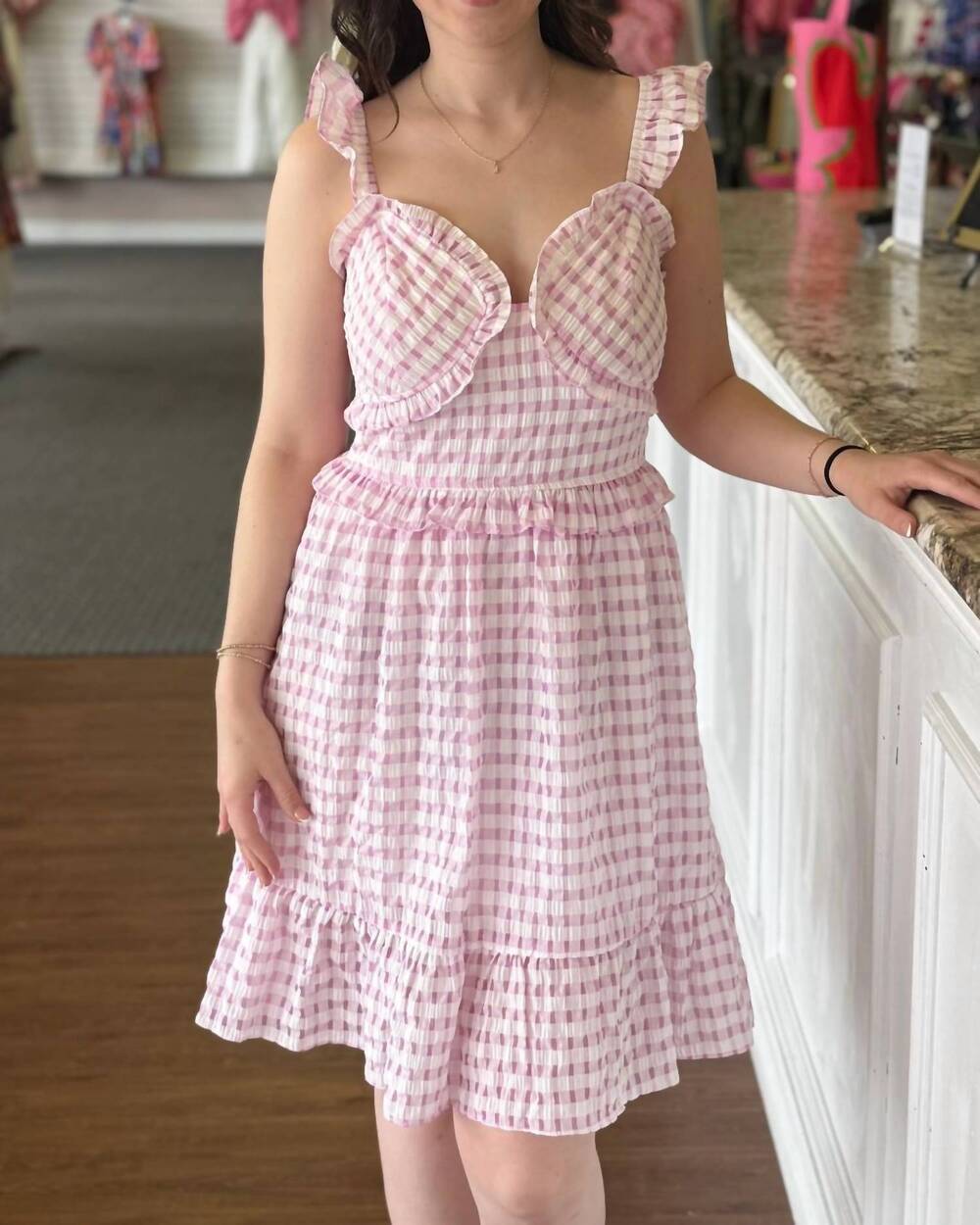 NEW MEET ME IN SANTORINI picnic dreams dress in pink